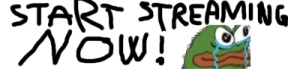 STARTSTREAMINGNOWSMADGE emote