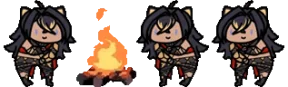 DehyaGroovingVeryComfortablyAroundTheCampfireWithHerFellowDehyas emote