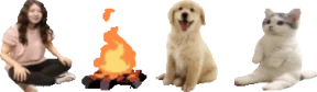 hachusittingverycomfortablearoundacampfirewithherfriends emote