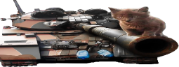 wideCatSittingcComfterblyOnTopOfATank emote