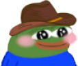 peepoBlushCowboy emote